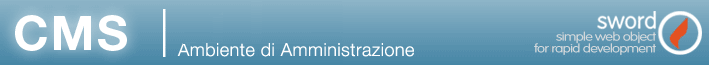 CMS ambiente di amministrazione powered by S.W.O.R.D.